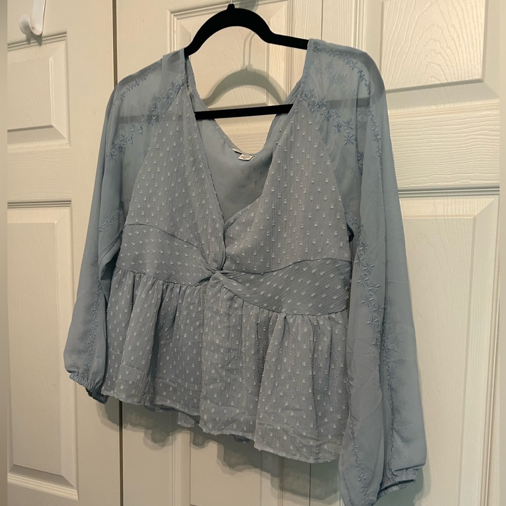 Beautiful Pale Blue American Eagle Blouse